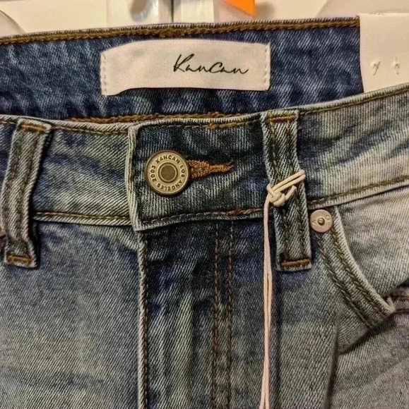 Women's distressed relaxed fit kanCan cropped jeans size 3/25 - Picture 3 of 4
